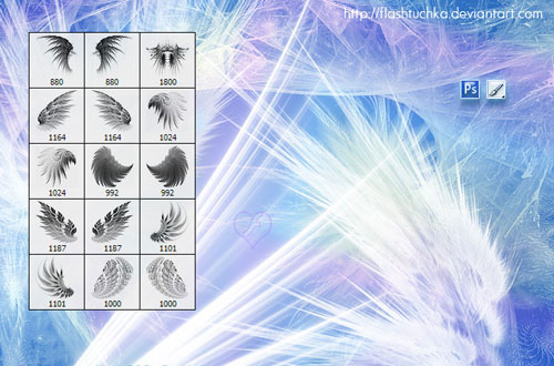 photoshop wing brushes