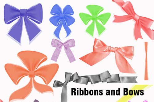 ribbon and bow photoshop brush