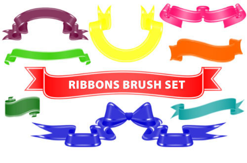 ribbon and bow photoshop brush