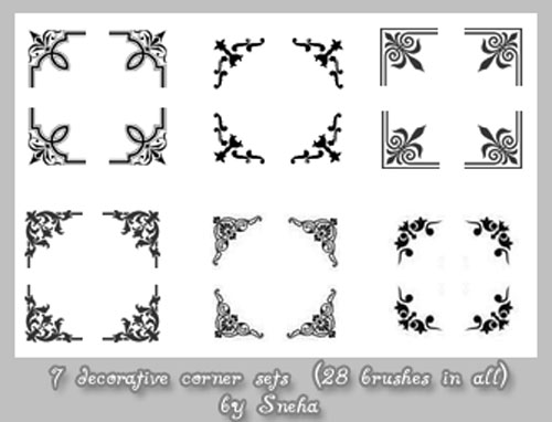 photoshop corner brushes
