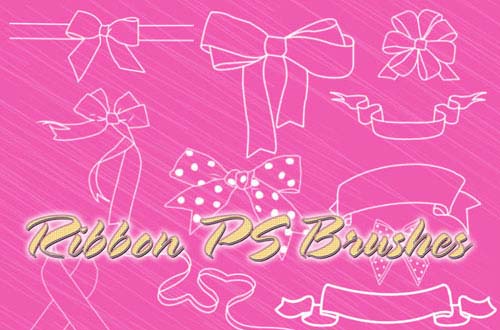 ribbon and bow photoshop brush