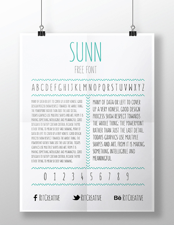 5.Free Font Of The Day  SUNN