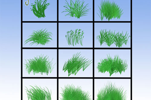 photoshop grass brush