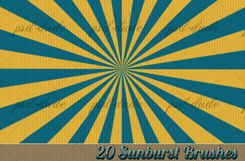 photoshop sunburst brushes